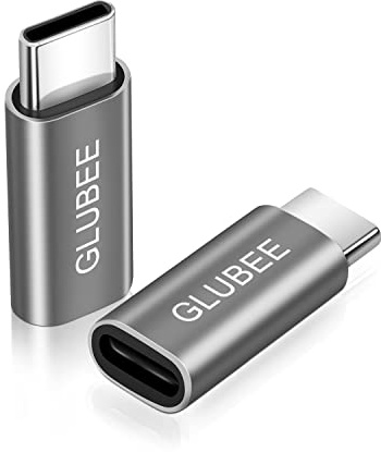 GLUBEE Lighting auf USB C Adapter, Lighting buchse auf USB-c stecker Type-c Male Adapter Kompatibel mit iPhone 16 15 Serie für Airpods 4 Pro2 Galaxy S24 Pixel 9 Geräte kann i Pad Pencil Nicht erkennen