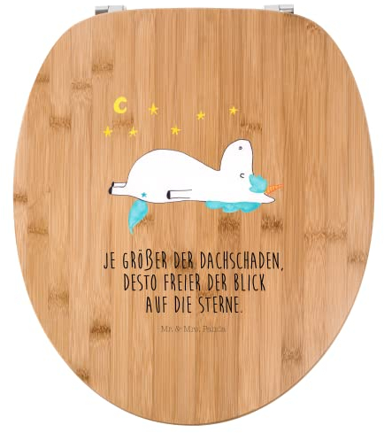 Mr. & Mrs. Panda Motiv WC Sitz Einhorn Sternenhimmel - Geschenk, Einhörner, Toilette, Klodeckel, Unicorn, Einhorn Deko, Toilettendeckel, Verrückt,
