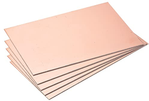 sourcing map 5 Stück PCB Kupfer Plattierte Platinen Laminat 150mm x 100mm x 2mm FR4 Glasfaser Einseitig für Schaltungsprojekte