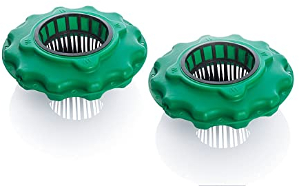 BURI Vaso per piante galleggiante, set da 2 pezzi, per laghetti da giardino, isola galleggiante, isola galleggiante, radice, laghetto ornamentale, per piante e piante