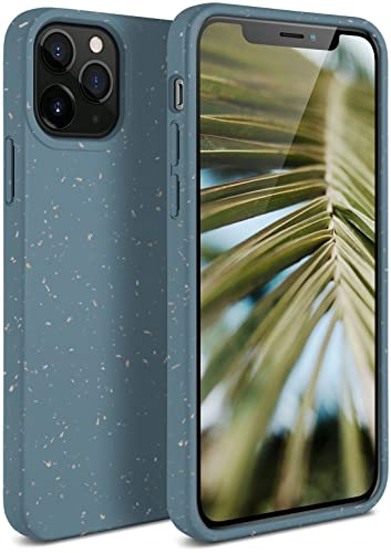 ONEFLOW Sama Sama Case kompatibel mit Apple iPhone 11 Pro – Nachhaltige Handyhülle aus Pflanzenfasern, Hülle biologisch abbaubar ohne Plastik, vegan und umweltfreundlich – Petrol