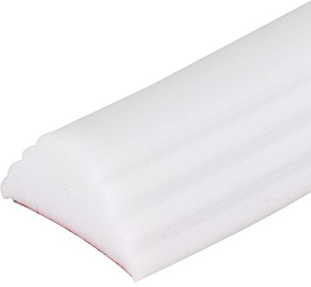 Barrera de agua para ducha, autoadhesiva, flexible, de silicona, para separación en seco y húmedo, color blanco 1 m