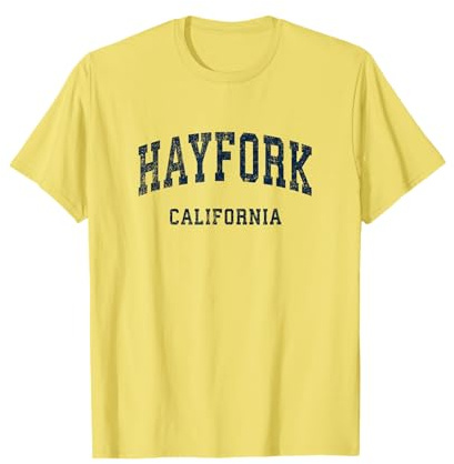 Hayfork California CA Vintage Athletic Sports Design T-Shirt