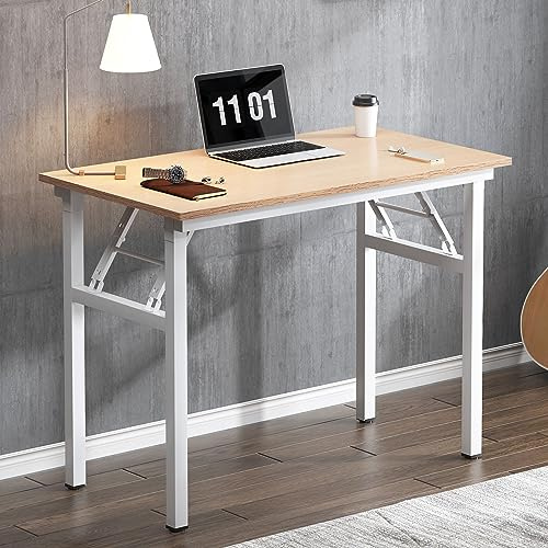 SogesHome Kleiner Klapptisch 80 x 40 cm Klapptisch Kompakter Tisch PC-Schreibtisch Bürotisch Eckschreibtisch für Home Office Kleiner Schreibtisch