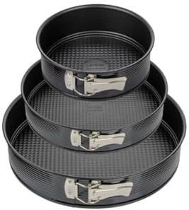 Zenker 9923450 - Set di 3 stampi rotondi con cerniera, stampo rotondo, stampo per mancati, stampi per dolci, stampi per dolci, stampi per dolci, stampi per dolci, stampi per dolci, stampi per torte