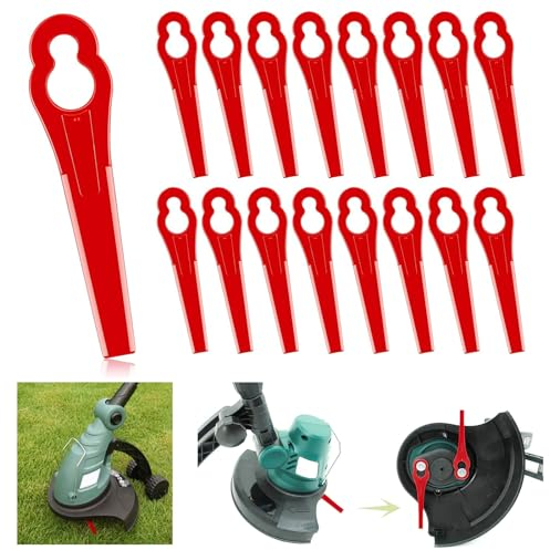 100 Pcs Lames en Plastique de Rechange, Pour Coupe Bordure Tondeuse à Gazon, pour Jardin et Pelouse, Fleuret