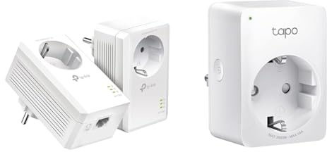 TP-Link Powerline Adapter Set TL-PA7017P KIT & Tapo Smart WLAN Steckdose Tapo P110 mit Energieverbrauchskontrolle