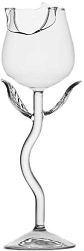CHDWEY Kelch Glas Kreativer Cocktailbecher Hohes Aussehen Rotweinglas Blumenglas Glas Trinkset Trinkgläser