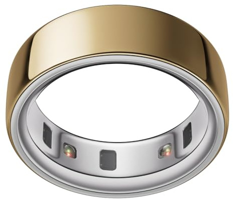 Oura Ring 4 – Gold – storlek 12 – smart ring | Prova ut storleken med ett storlekskit för Oura Ring 4 | Registrera sömn – puls – kondition – upp till 8 dagars batteritid