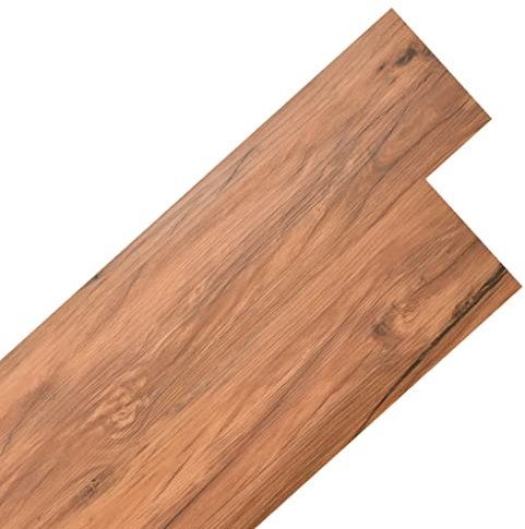 Baumaterialien, Bodenbelag & Teppich Selbstklebend PVC Bodenbelag Dielen 5,02m² 2mm Ulme Natur