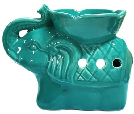 Folpus Brûleur d'huiles essentielles, Chauffe- parfumé, Figurines de brûleur d'arômes créatifs, Support de Bougie Chauffe-Plat pour Table de Bureau, Vert