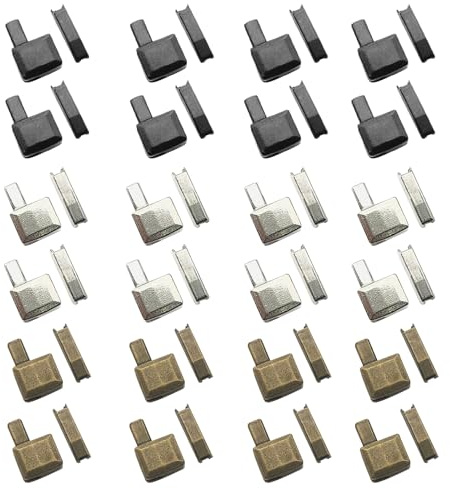 24 Stück Reißverschluss Reparatur, Reißverschluss Verriegelungskopf Schieberhalter, Metall Ersatz in 4 Größen (#3, #5, #8, #10) für Jacken, Taschen und Zelte für Näharbeiten und DIY-Projekte