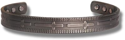 SVADiA Radiant Vibe - Pulsera de cobre con imanes, bañada en plata, ajustable, alivio del dolor, equilibrio y circulación sanguínea, unisex, regalo ecológico, Mittelgroße, Cobre