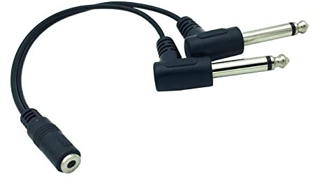 TRS Stereo 3,5 mm femmina a 6,35 mm maschio spina spina e splitter in Y cavo mixer cavo mixer