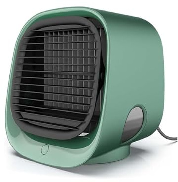 Frostyfuse Enfriador, Aire acondicionado, Enfriador de aire, Ventilador de aire acondicionado portátil, 3 Niveles de Potencia, Bajo Consumo A+ Para Casa (Verde)