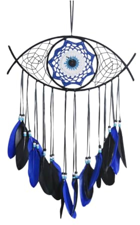 LOLIPPYY con Ojo Turco Colgante Decorativo para Pared Protección contra Energía Negativa y Sueños Malos Hogar Dormitorio