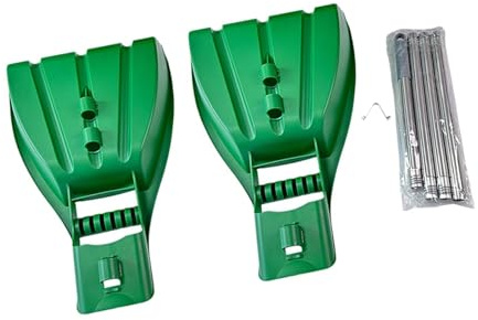 Garden Rake Grabbers Sturdy Portable Hand Rake Claw Leaves Grabber for Garbage Grass Clippings Lawn Debris Garden, 2Pcs with Rod