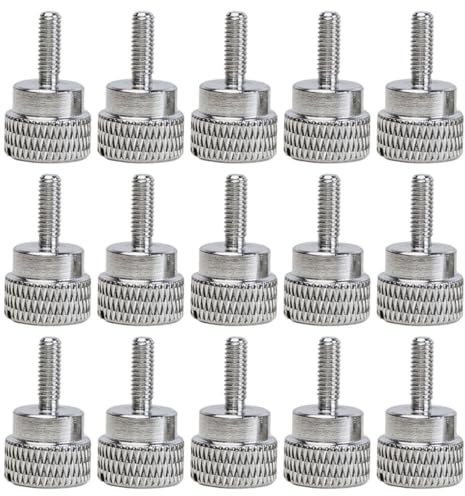 iplusmile Viti per Piedino Premistoffa Macchina da Cucire 15 Pezzi in Metallo Testa Zigrinata, Compatibili per Riparazione e Cucito Domestico, Fissaggio Rapido per Quilting e Ricamo