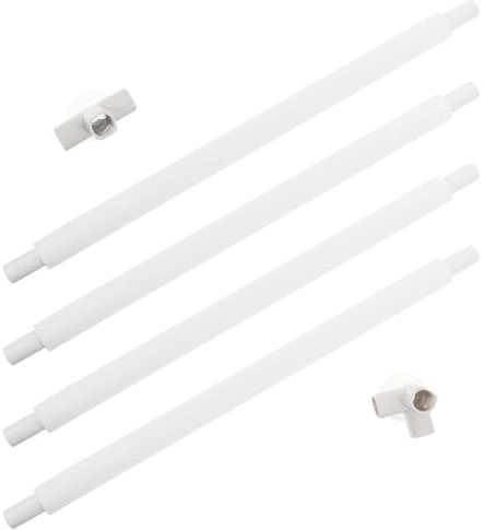 LOLIPPYY Accessoires pour Poteau Métallique de Parc Bébé, Tube de Clôture en Acier Inoxydable avec Connecteurs Ventouses, Stabilité Renforcée pour Aire de Jeux Garçon et Filles