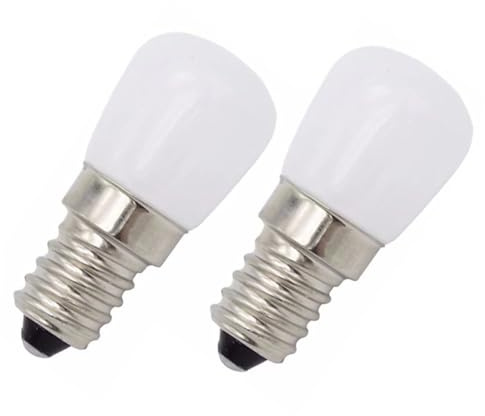 ULTECHNOVO Bombillas LED para Frigorífico y Máquina de Coser 2 Piezas E14 Luz Cálida 220v bajo Consumo Iluminación para Electrodomésticos y Espacios Interiores