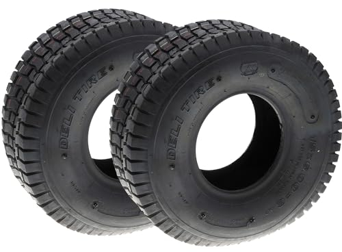 Jardiaffaires Paire de pneus 4 Plis Dimensions 15x600-6 pour Tondeuse autoportée