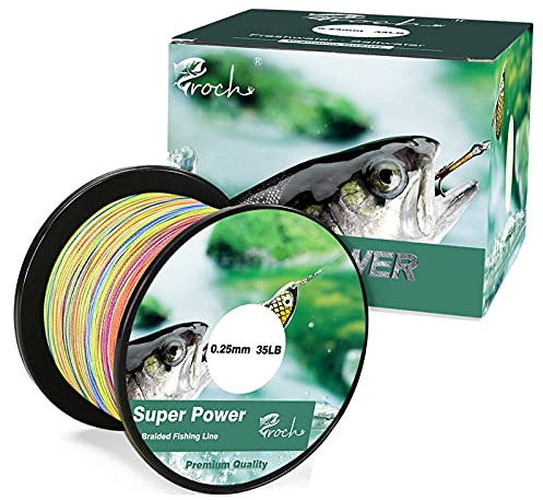 Croch Braided Fishing Line, 300 m / 500 m / 1000 m, strong PE Dynamix Line, Colourfast, 0.1-0.3 mm, 14-45 lb.