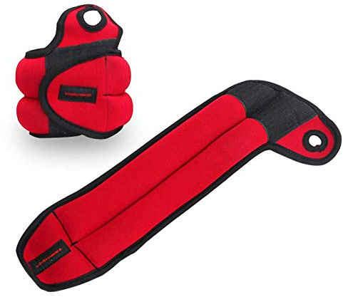 TrainHard 0.5 kg - 2 kg Gewichtsmanschetten Paar für Handgelenk mit Daumenschlaufe, 4 Varianten Gewichts and 5 Farben Laufgewichte