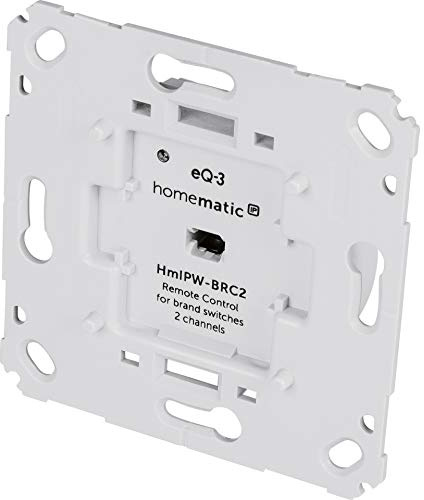 Homematic IP Wired Smart Home Wandtaster für Markenschalter HmIPW-BRC2, 2-Fach