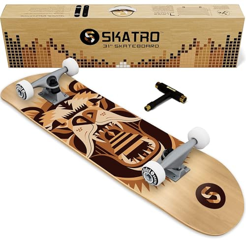 SKATRO – Pro skateboard 31 tum komplett skateboard. Skate Board ålder: vuxna, pojkar, flickor, nybörjare och barn