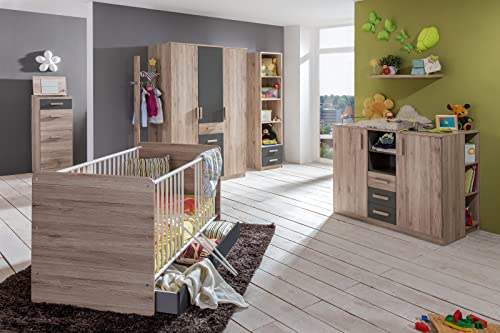 möbelando Babyzimmer Kinderzimmer Babymöbel Babyzimmerausstattung Canton II (9-teilig)