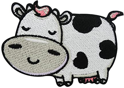Finally Home Patch zum Aufbügeln & Aufnähen - Kuh | Patches, Kinder Bügelbild, Aufbügler, Aufnäher Tiere