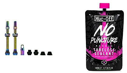 Muc-Off Unisex-Erwachsene Regenbogenfarbige, 44 mm Presta Tubeless Ventile, 44mm