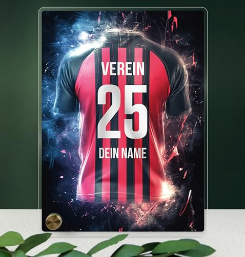 Frankfurt Acryltafel - Personalisiertes Fußball-Geschenk für Fans, Fanartikel für Kinder und Jungen, Trikot