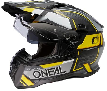O'NEAL D-SRS Helmet SQUARE Black/Gray/Neon yellow L