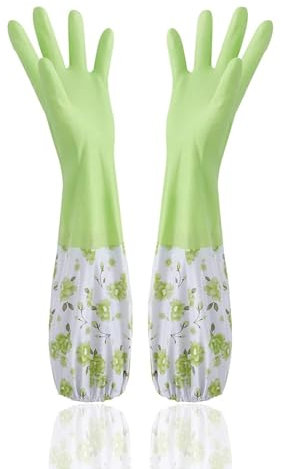 Eopzo Gants réutilisables en latex imperméables pour la cuisine, la vaisselle, le nettoyage, le jardinage et l'assainissement