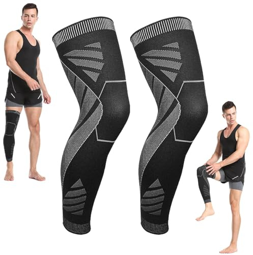 FUDGIO Manchon de compression pour jambe complète Flytex, manchons de compression pour genoux Flytex, manchons de compression Flytex V2 pour genoux et jambes, manchons de compression (M)