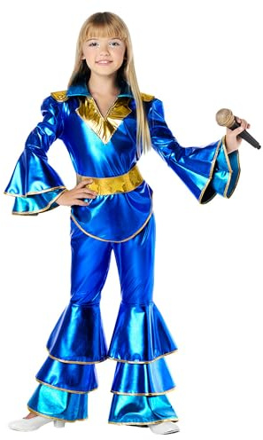 Boland – Barndräkt disco queen, 3 delar, karnevaldräkt för temafest, halloween eller karneval, sångare, superstjärna