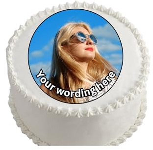 4 inch Personalised Your Photo/Your Logo round Cake Topper Edible Premium Icing Sheet Cake Topper