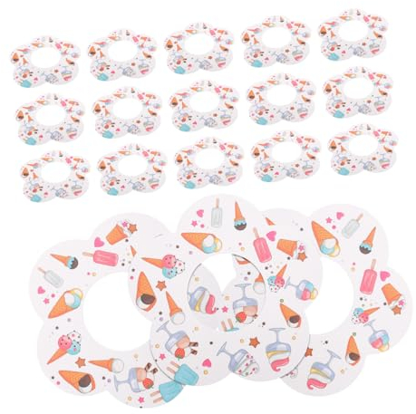 COLLBATH 100pcs Drip Holder Paper Tray Prevents Melting for Ice Cream for Parties Weddings and Events Unique Drip Catcher Design for Clean Enjoyment