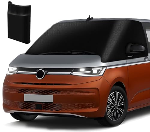 MaxAwe für VW T7 2021-2024 Auto Windschutzscheiben Abdeckung, 600D Wasserdicht Sonnenschutz Frontscheibe Thermomatten, Blackout Anti-UV/Frost/Ice/Staub Wrap Cover