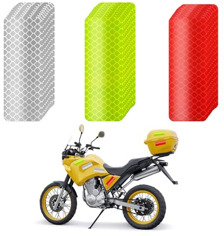 60 Stk Reflektierende Aufkleber,7.8*3cm Sicherheit Warnband,Selbstklebend Reflektor Aufkleber Fahrrad Sicherheit Sticker Sicherheit Reflektorband für Fahrräder,Kleidung,Helme,Motorrad(3 Farben)