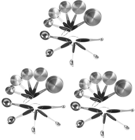 Cabilock 3sets Cucchiai e Misurini Inossidabile Kit Utensili Per Misurazioni Precise Facili