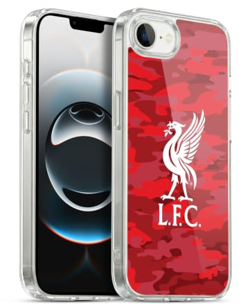 Head Case Designs Offizielle Liverpool Football Club Home Liver Bird Farben Camou Gelhülle [Militärischer Schutzgrad] Kompatibel Mit Apple iPhone 16e Und Kompatibel Mit MagSafe
