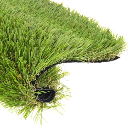QUARKZMAN 9 Pcs Tappeto Erba Sintetica, 30cm x 30cm x 4mm Tappeto Erba Finta Realistica per Decorazione Giardino Esterno Paesaggio Prato Patio