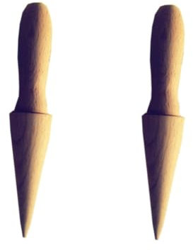 Holibanna 2 Pcs DIY Baking Tool Wooden Ice-Cone Roller Mould Ice-Cone Mold Cake Molds