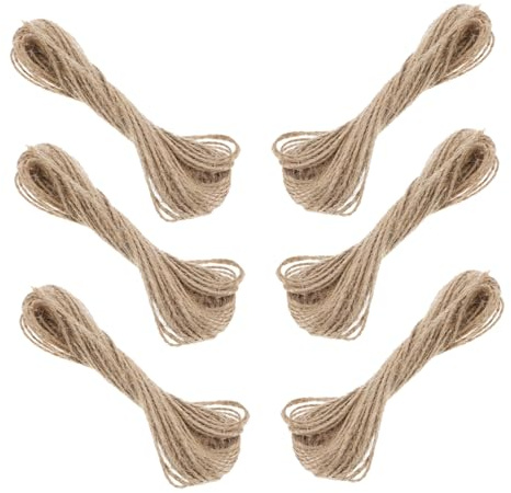 NUOBESTY 10pcs Natural Jute Twine String Thin Ribbon Twine for Craft Plant Gifting Wrapping Christmas Handmade Arts Decoration Packing String Home Decor