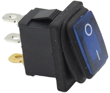 Interruttore tipo barca impermeabile KCD1 3PIN con pulsante luminoso interruttore di alimentazione joystick 23 * 17mm antipolvere e olio ON/OFF(70A,220V)