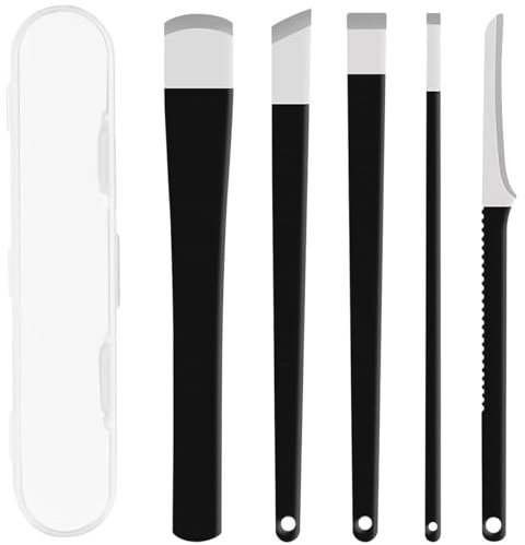 Lot de 5 couteaux de pédicure professionnels avec boîte de rangement pour fichiers, coupe-callosités, coupe-pied de maïs, lame chirurgicale