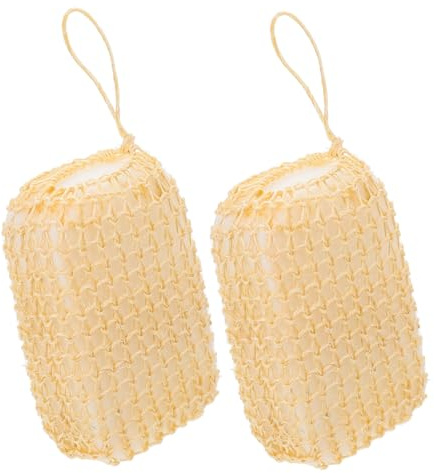 WRITWAA Almohadilla de Esponja de Sisal Estropajo de Esparto Corporal, Exfoliante que Promueve la Circulación y Elimina Células Muertas, 2 Piezas para Uso en Casa