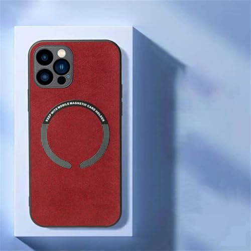 YOGISU Für iPhone 8 Magnetische kabellose Ladehülle aus Leder (für iPhone 8/RD)
